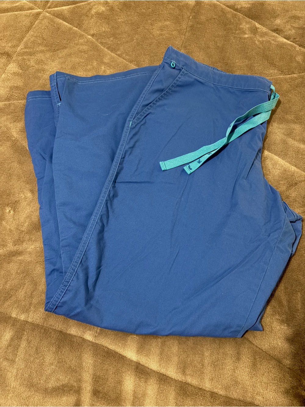 Women’s royal blue Drawstring scrub Pants - large